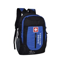 Picture of Swiss Military Polyester Stylish Laptop Backpacks, Lbp39, Black & Blue