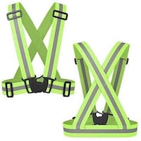 Picture of Rag & Sak Reflective Vest Fluorescent With High Visibility Bands Tape, Green