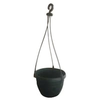 Picture of Krishna Industries Hanging Pot With Tray, Black, KI-POT-37