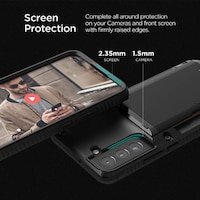 VRS Design Damda Glide Pro Case with Card Holder for Samsung, Black