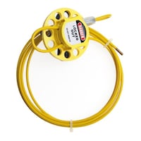 Wheel Type PVC Coated Cable Lockout, Yellow, CL‐UM‐2MY