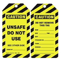Do Not Use' PVC Caution Tags with Metal Eyelet, 160mm - Pack of 25pcs