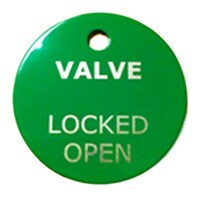 Car Seal Disc Locked Open Valve, Green, SS 316