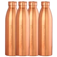 Picture of Dr. Copper Seam Less Copper Water Bottle, 1 Litre, Set of 4