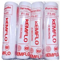 A One Pro Kemflo Spun Filter 5 Micron, White, 10", Set of 4