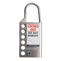 Loto-Lok  Stainless Steel 316 Hasp, Silver