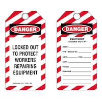 PVC Danger Tags with Metal Eyelet, 160mm - Pack of 25pcs
