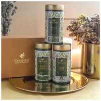 Octavius Premium Gourmet Tea Collection of 3 Truly Tulsi Green Teas, 225g