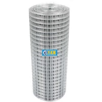 Ykm Galvanised Welded Wire Mesh Fence, Silver, 1.2 x 27.5m