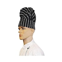 Picture of Grace Kitchen Chef's Hat Black with White Stripes