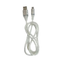 Influence Germany Micro USB Fast Charging Cable With Light White