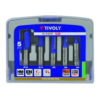 Tivoly Grey Straight Router Cutter, XT606470001, Blue, Set of 5pcs