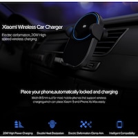 Xiaomi Mi Wireless Car Charger, Black, 20W