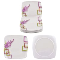 Picture of Maharaja Royal Melamine Dinner Set Of 40Pcs, White & Purple