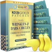 Picture of Matykos 24K Gold Under Eye And Forehead Patches, 26Pcs