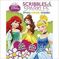 Parragon Disney Princess Scribbles & Sparkles, Paperback