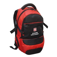 Picture of Swiss Military Polyester Laptop Backpacks, Red & Black