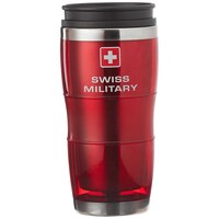 Swiss Military Stainless Steel Travel Mug, Red