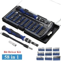 Picture of Rag & Sak 58 In 1 Screwdriver Set With 54 Bits Magnetic Driver Kits, Blue