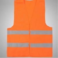 Rag & Sak Safety Vest With Reflective Strips High Visibility, Orange
