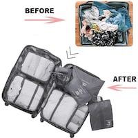 Rag & Sak Waterproof Travel Luggage Organizer Bag, Set Of 7Pcs