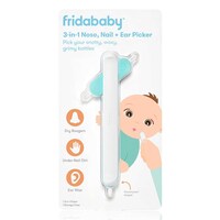 Fridababy 3-In-1 Nose, Nail and Ear Picker Tool, White & Blue
