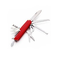 Picture of Rag&Sak Foldable Swiss Pocket Knife Multi Tool Set, Red & Silver