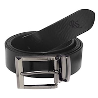 Rag & Sak Men’S Synthetic Leather Belt, Black, Rs-Mzrt-02