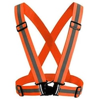 Rag & Sak Reflective Vest Fluorescent With High Visibility Bands Tape, Orange