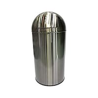 Picture of Stainless Steel Round Shape Push Trash Bin