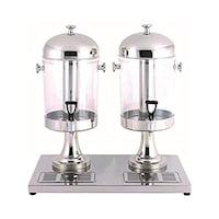 Double Juice Dispenser, 14 L, Stainless Steel