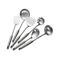 Grace Kitchen Stainless Steel Cooking Utensil Set and Spoon Holder