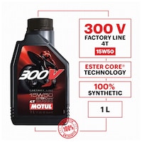 Motul 300V 104125 Factory Line Ester Core Synthetic Petrol Engine Oil , 1 L