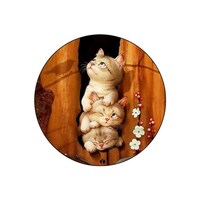 Picture of RKN Munchkin Cat Printed Round Mouse Pad, Mpadc015479