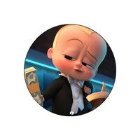 Picture of RKN The Boss Baby Printed Round Mouse Pad, Mpadc015537