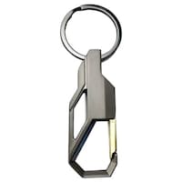 Contacts Stainless Steel Heavy Duty Car Keychain,Grey
