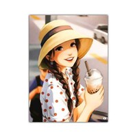 Picture of RKN Smiling Girl Printed Rectangular Mouse Pad, Mpadr009948