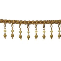 Picture of Brokar Beautiful Design Lace with Beads for Curtian's, 25M, Gold