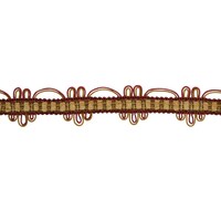 Picture of Brokar Beautiful Design Lace for Curtian's, 25M, Red & Gold