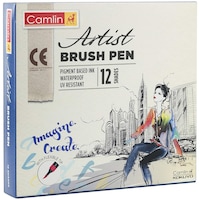 Camlin Kokuyo Artist Brush Pen With Ink , Set Of 12