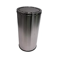 Picture of Grace Kitchen Stainless Steel Round Swing Top Lid Trash Bin