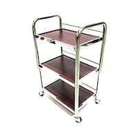 Picture of Grace Kitchen Hotel or Kitchen Steel Wood Three Layer Service Trolley