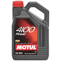 Picture of Motul 4100 Power SAE 5W30API SM/CF Semi Synthetic Engine Oil For Cars, 3L