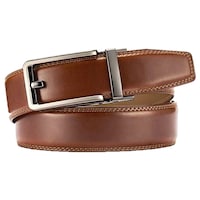 Contacts Men Casual Genuine Leather Belt, Tan