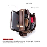 Contacts Genuine Leather Messenger Shoulder Bag