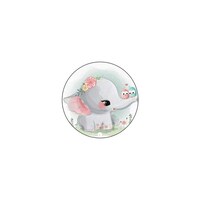 RKN Cute Elephant Printed Round Mouse Pad, Mpadc012044