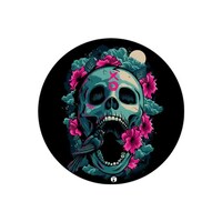Picture of RKN Skull With Colours Printed Round Mouse Pad, Mpadc013443