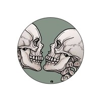 Picture of RKN Grey Human Skulls Printed Round Mouse Pad, Mpadc015322