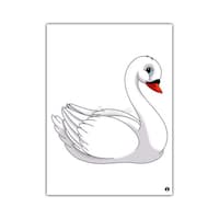 Picture of RKN White Swan Printed Rectangular Mouse Pad, Mpadr009497