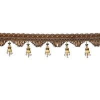 Picture of Brokar Beautiful Lace with Tussel Beads for Curtian's, 25M, Gold